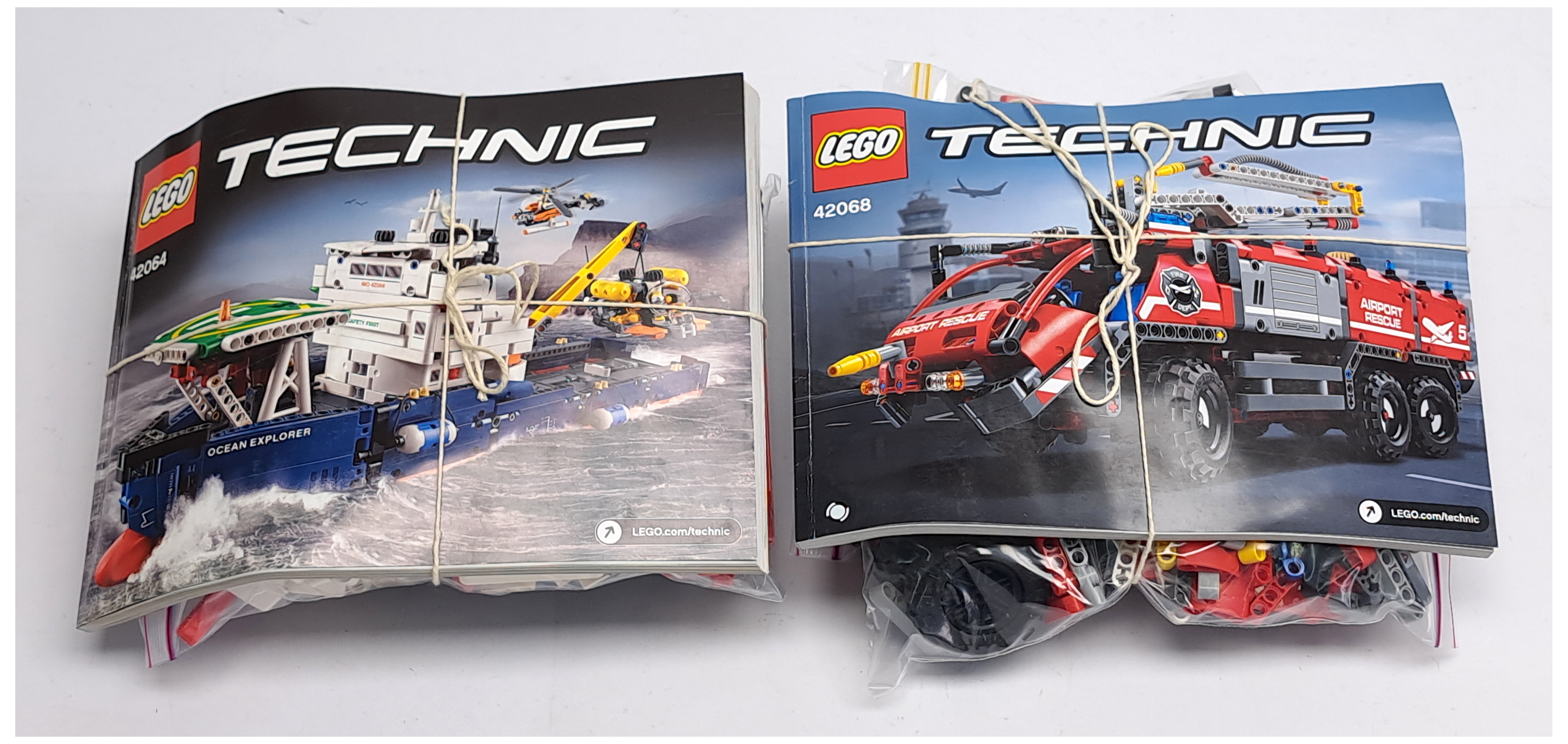 Lego Technic loose/unboxed pair to include #42064 Ocean Explorer; #42068 Airport Rescue Vehicle, ...