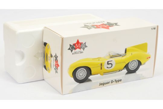 CMR Classic Replicas (1/18th scale) Jaguar Type D Racing Car - yellow, racing number 5, 4th 24H L...