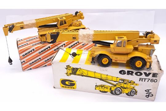 NZG, a boxed pair of 1:50 scale Crane models comprising of No.178 GROVE RT 45/50 - Bild 1 aus 6