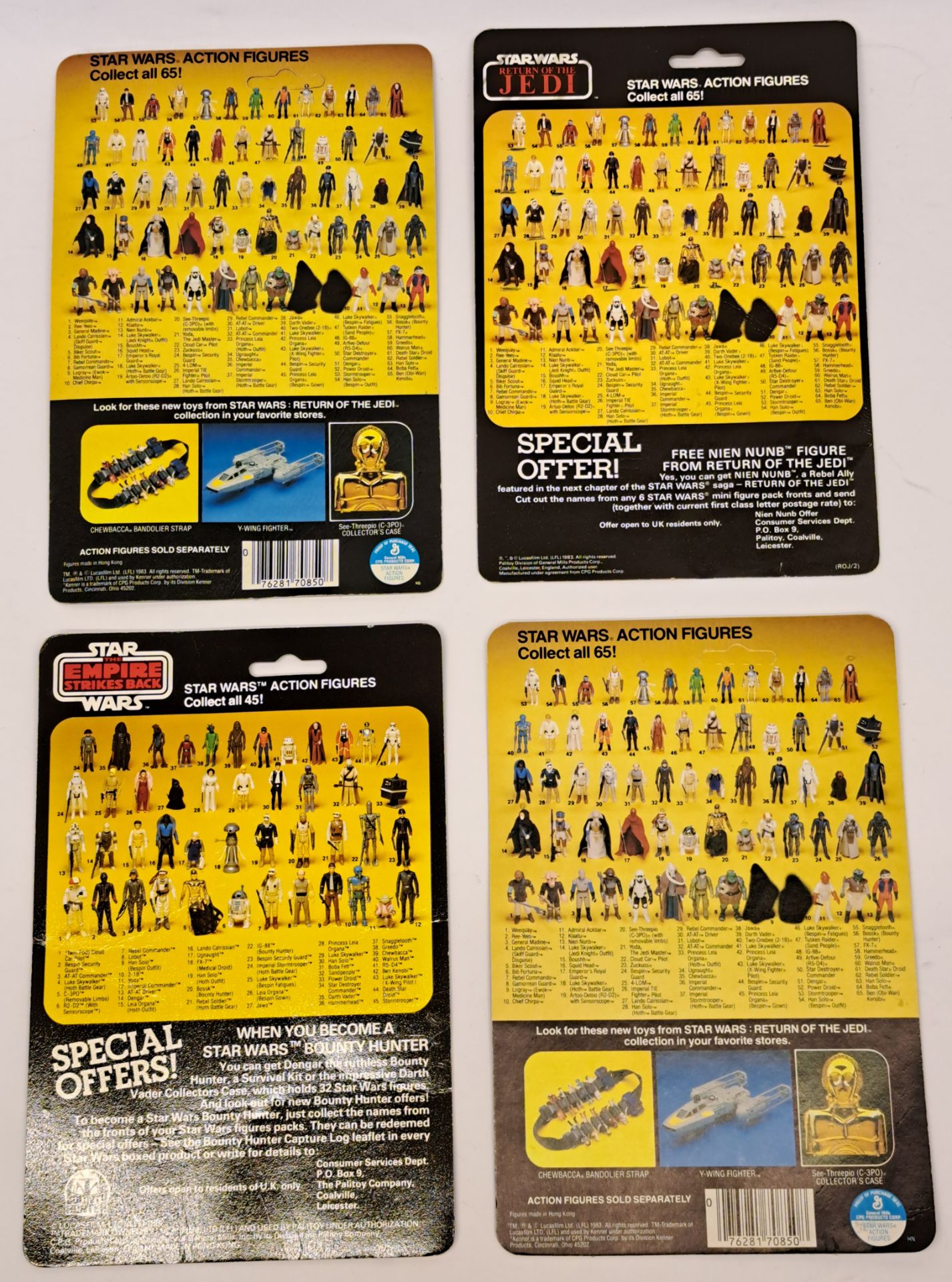 Kenner, Palitoy Star Wars resealed and loose vintage cardbacks. Poor to fair  - Bild 10 aus 10