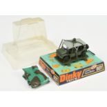 Dinky Toys 601 Military Austin Para-Moke - Green including plastic platform, grey canopy, black s...