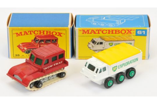 Matchbox Regular Wheels A Pair (1) 35b Snow-Trac - Red body, silver base, black rollers with rubb... - Bild 1 aus 2