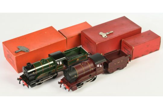 Pair of Hornby O Gauge Clockwork Locomotives: 5600 (101) with 501 Tender & 50153 (No.51 with No.5...