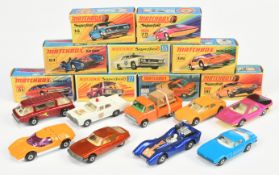 Matchbox Superfast group to include 14a Iso Grifo - mid blue, white interior, bare metal base, 5-...