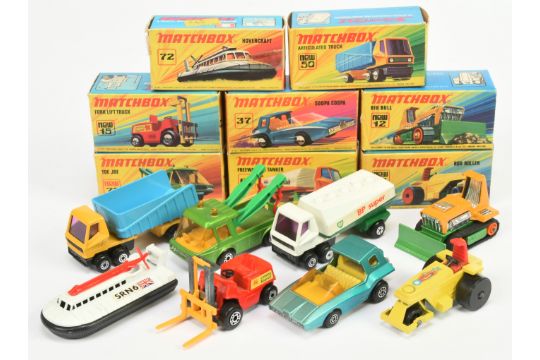 Matchbox Superfast, a mixed boxed group of mainly commercial vehicles to include, 21b Rod Roller,...