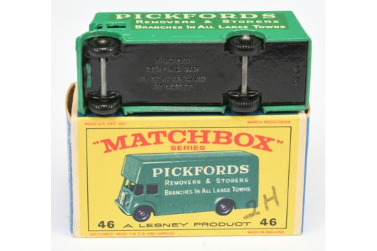 Matchbox Regular Wheels 46b Guy Pickfords Removal Van  - green body with silver trim to grille & ... - Bild 3 aus 3