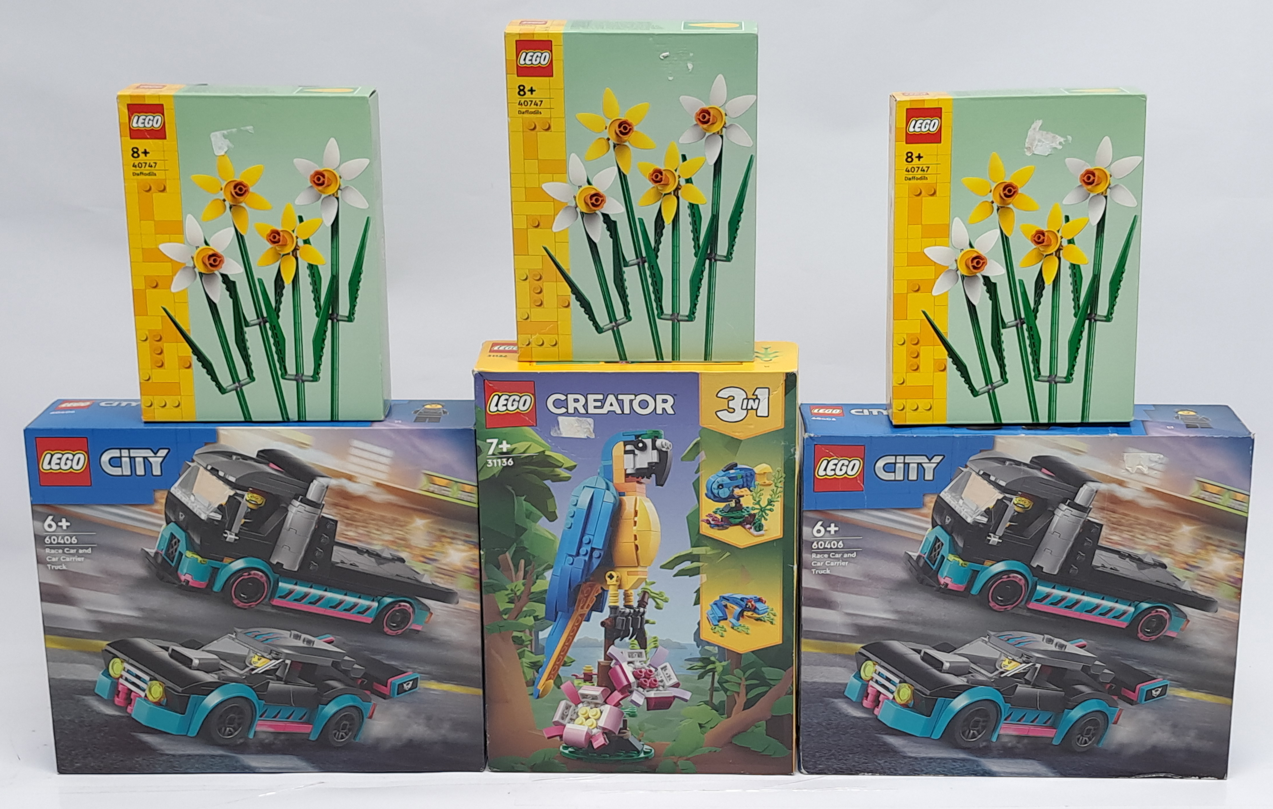 Lego (Sealed) group to include (1) #31136 Creator - Exotic Parrot; (2) #40747 Botanical - Daffodi...