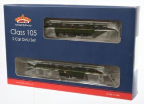 Bachmann OO 31-326 2-car BR green Class 105 DMU with Speed Whiskers.