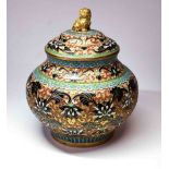 Chin. Cloisonne Deckeldose