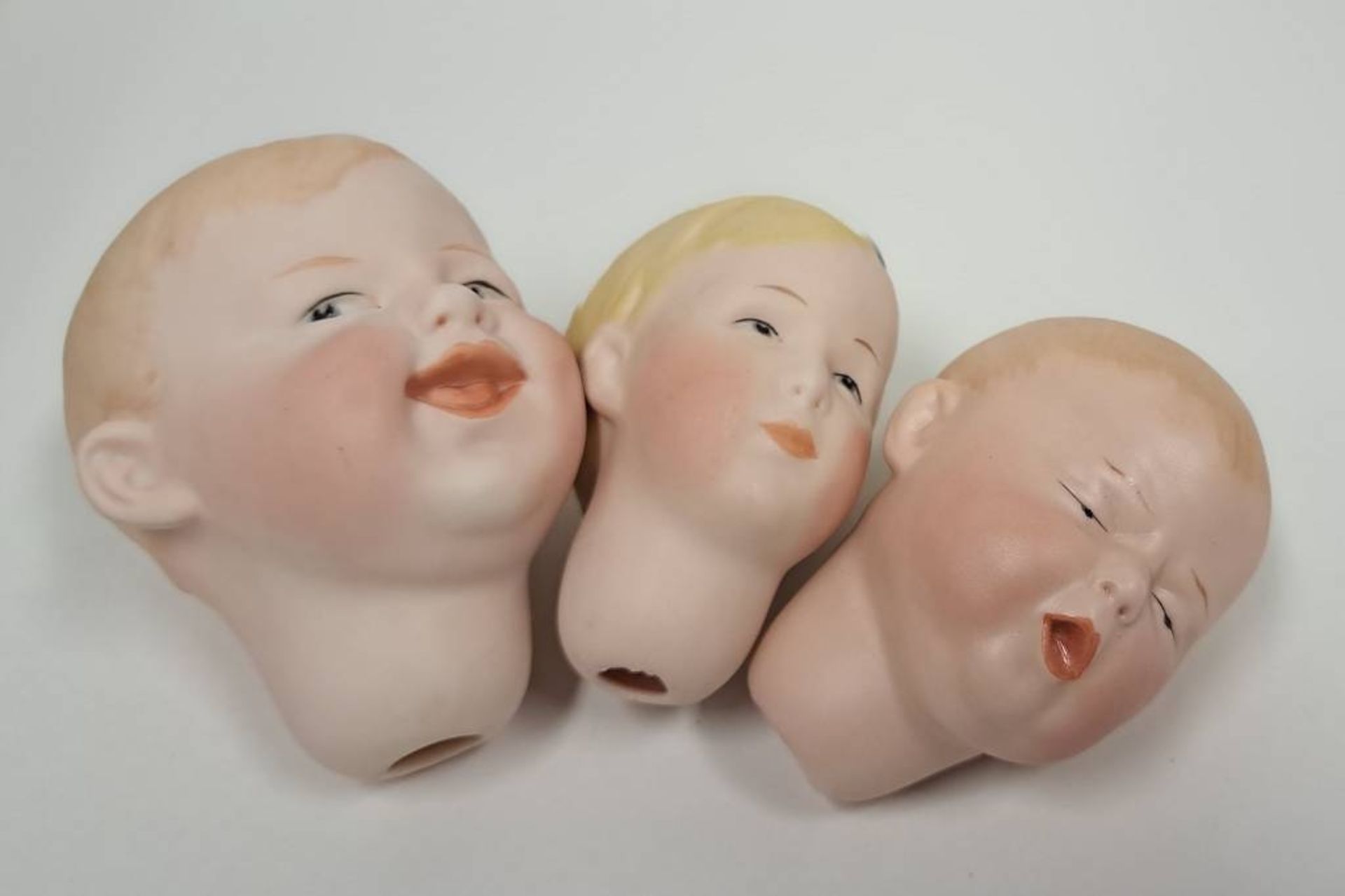 Drei antike Künstler Puppenköpfe - Bild 3 aus 3