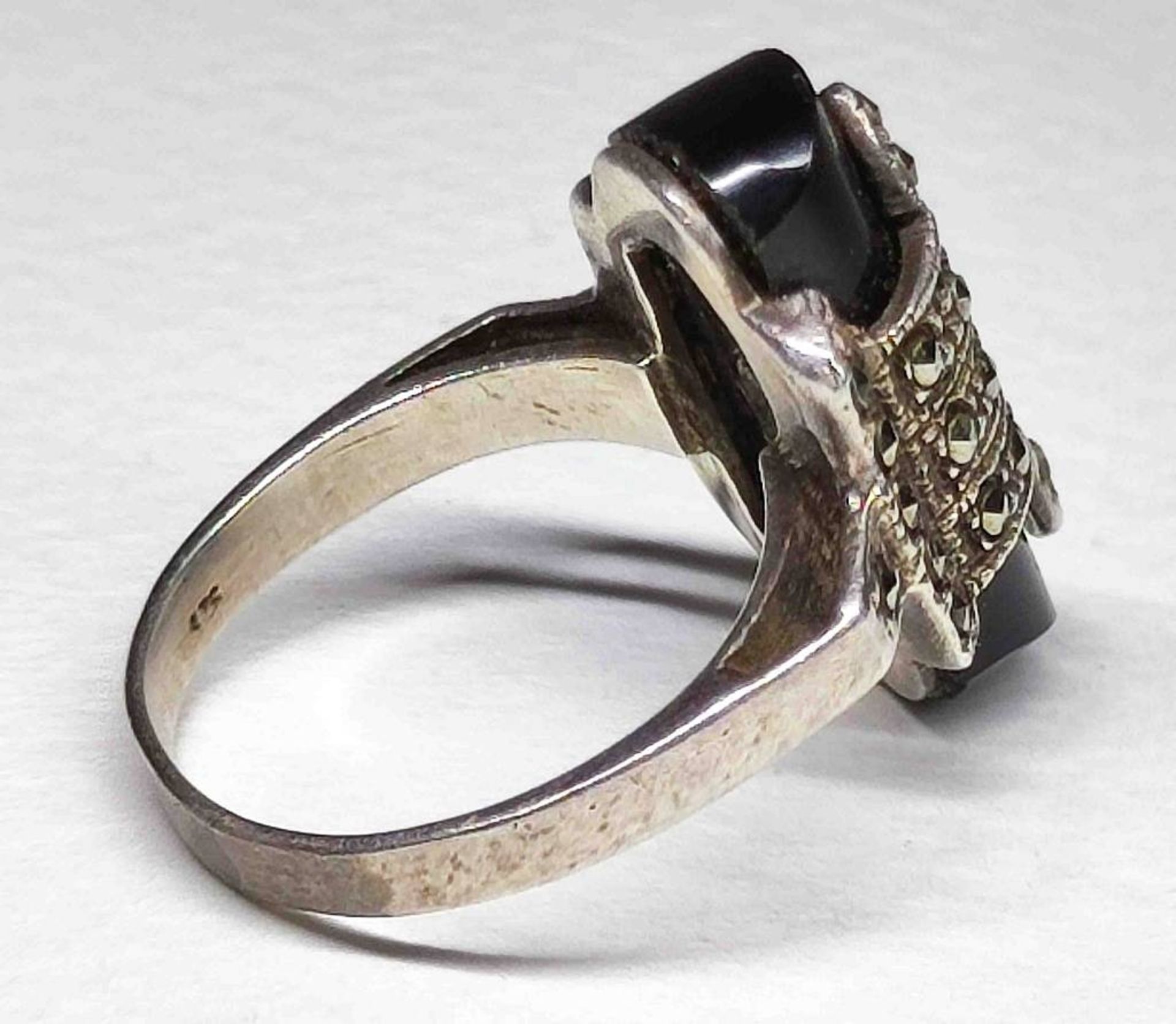 Antiker Silber Markasit Ring - Image 2 of 3