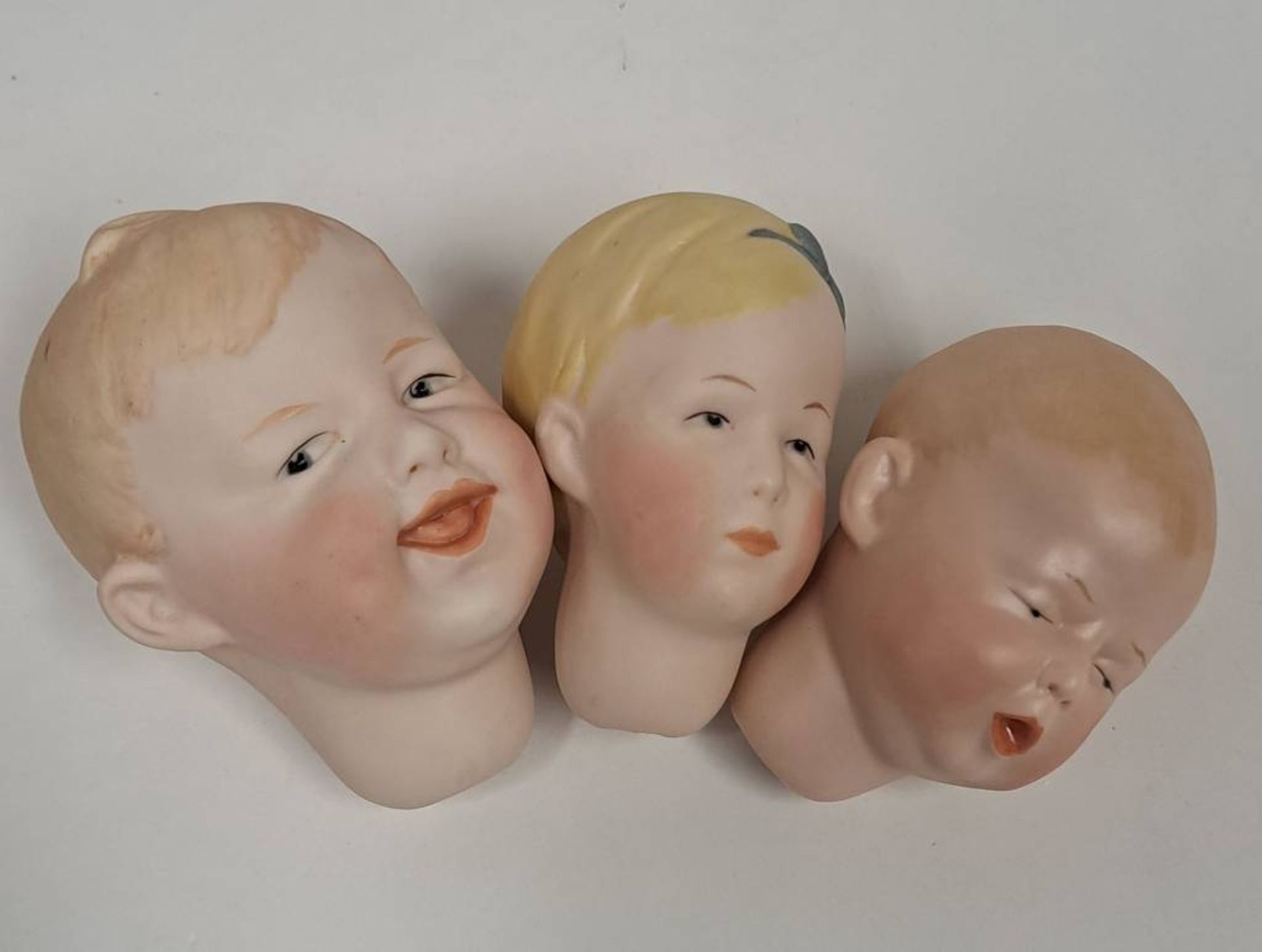 Drei antike Künstler Puppenköpfe - Bild 2 aus 3