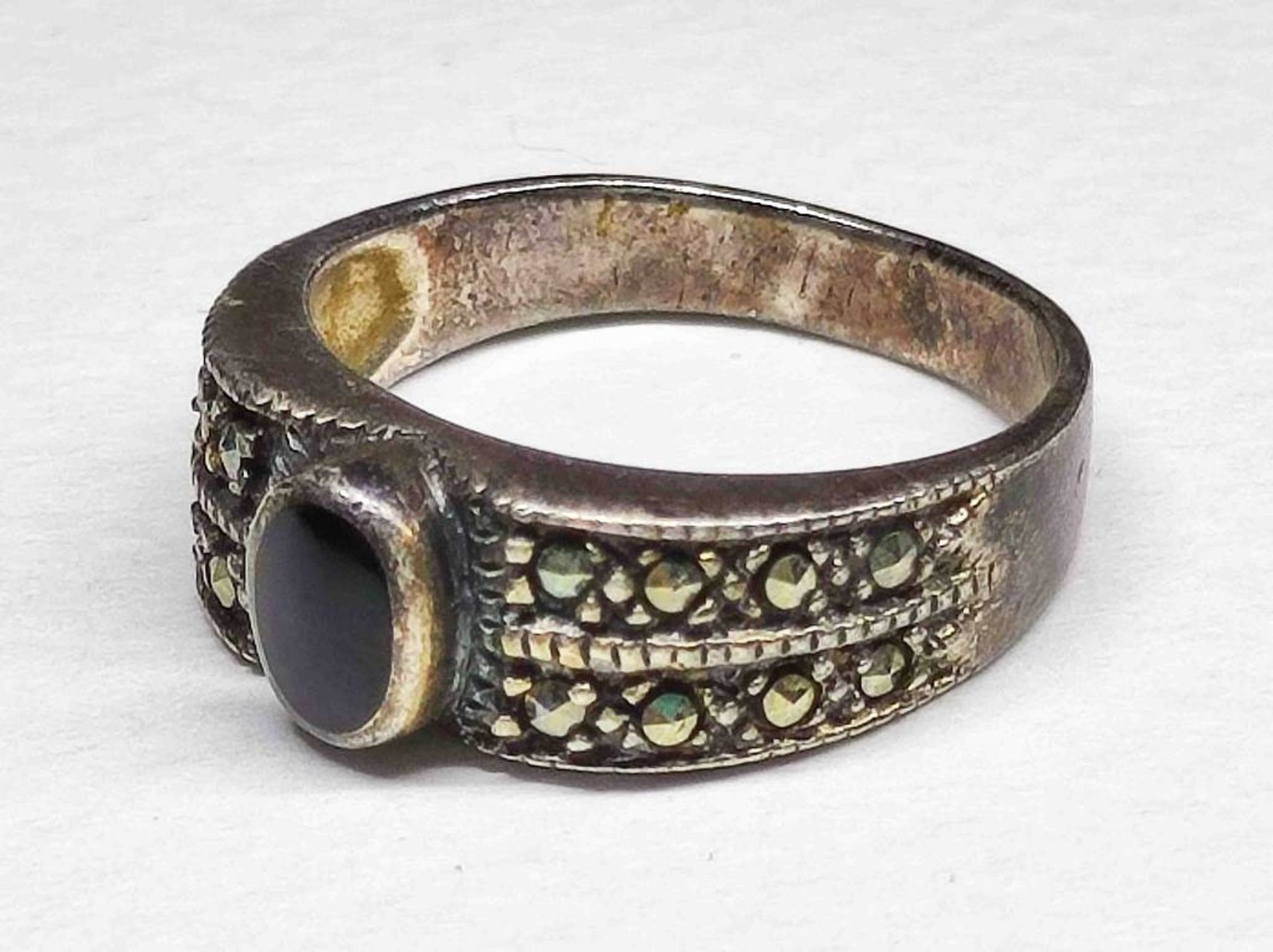 Antiker Silber Markasit Ring