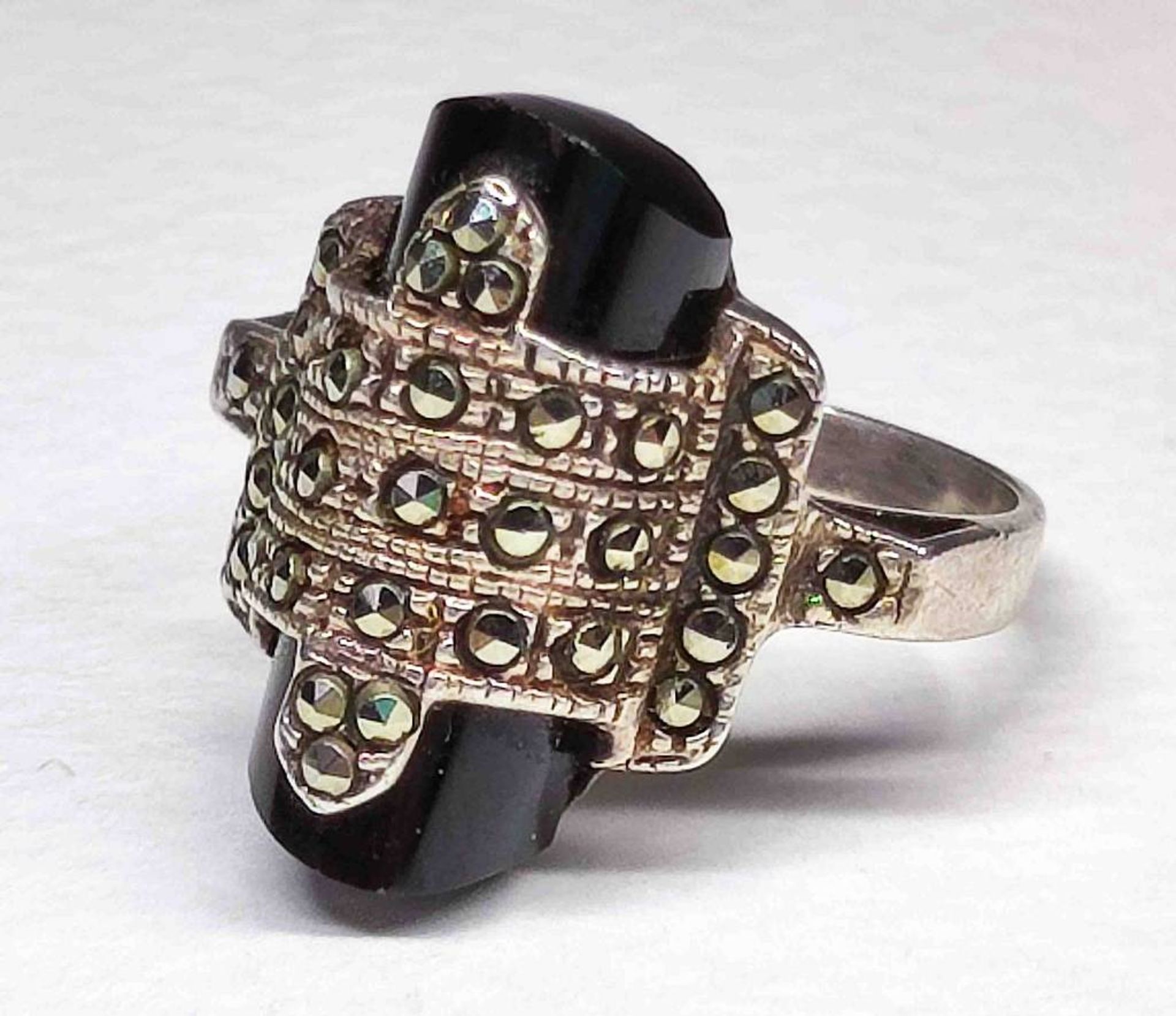 Antiker Silber Markasit Ring - Image 3 of 3
