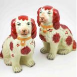 Antikes Pärchen Staffordshire Hunde