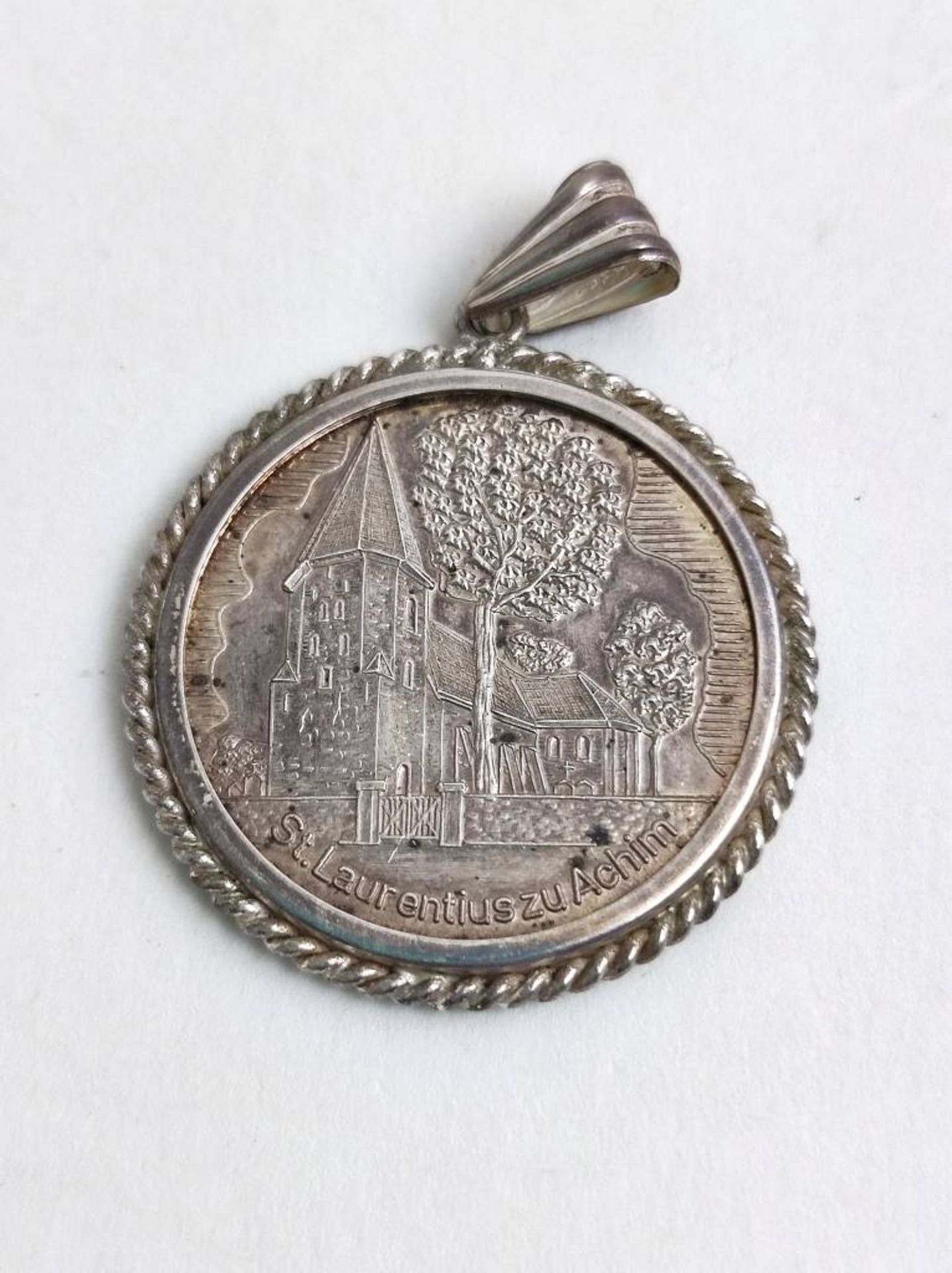 1000er Silber Medaille Bremen Achim Anhänger - Image 2 of 2