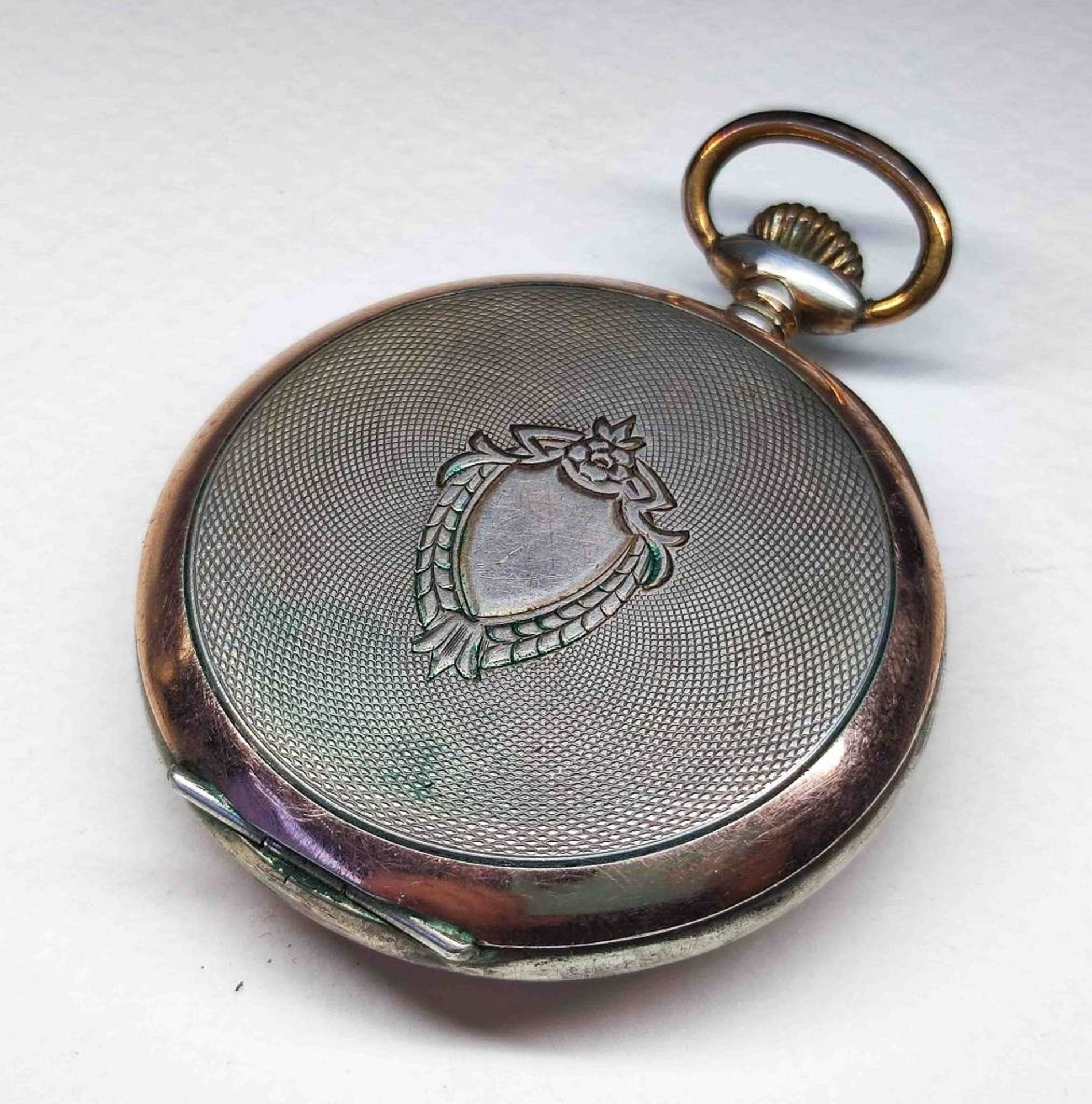 Antike Silber Taschenuhr + Schutzhülle - Image 5 of 5