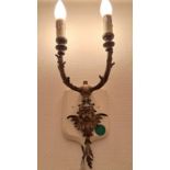 2-armige Jugendstil Wand Lampe