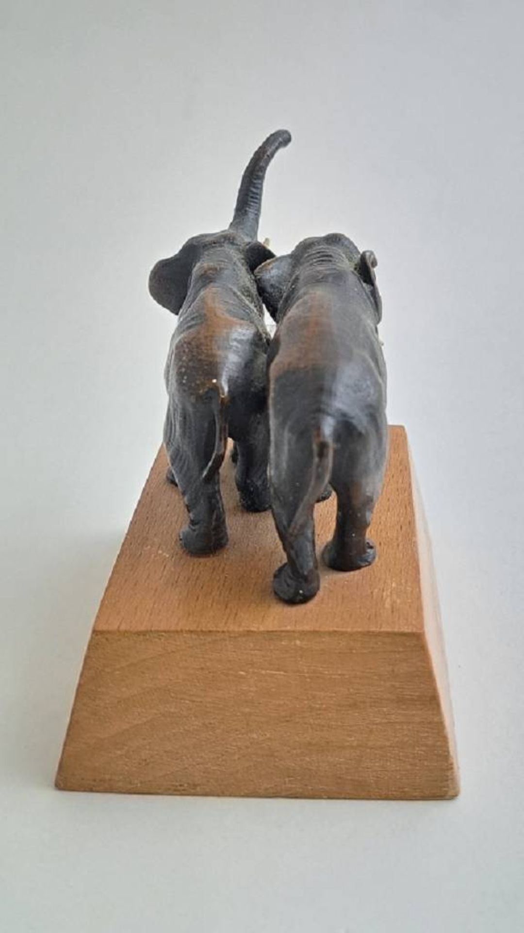 Paar antike Bronze Elefanten - Bild 4 aus 10