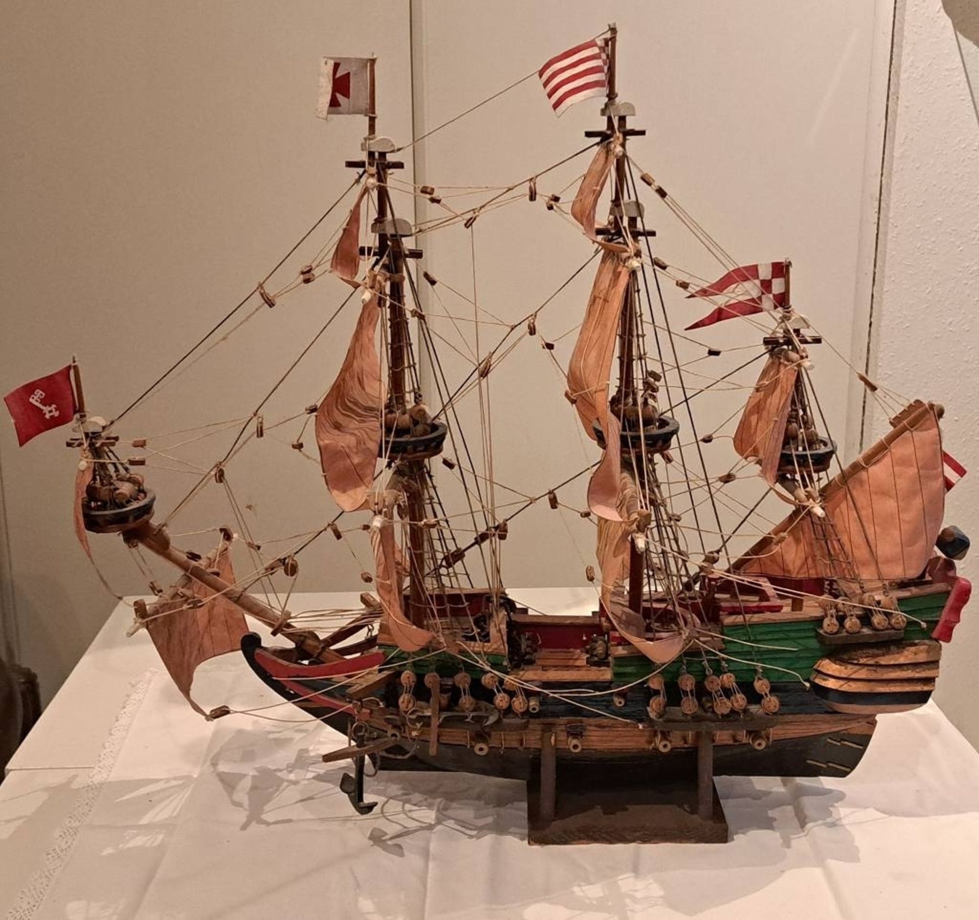 Großes Bremen Segelschiff Standmodell - Image 3 of 5