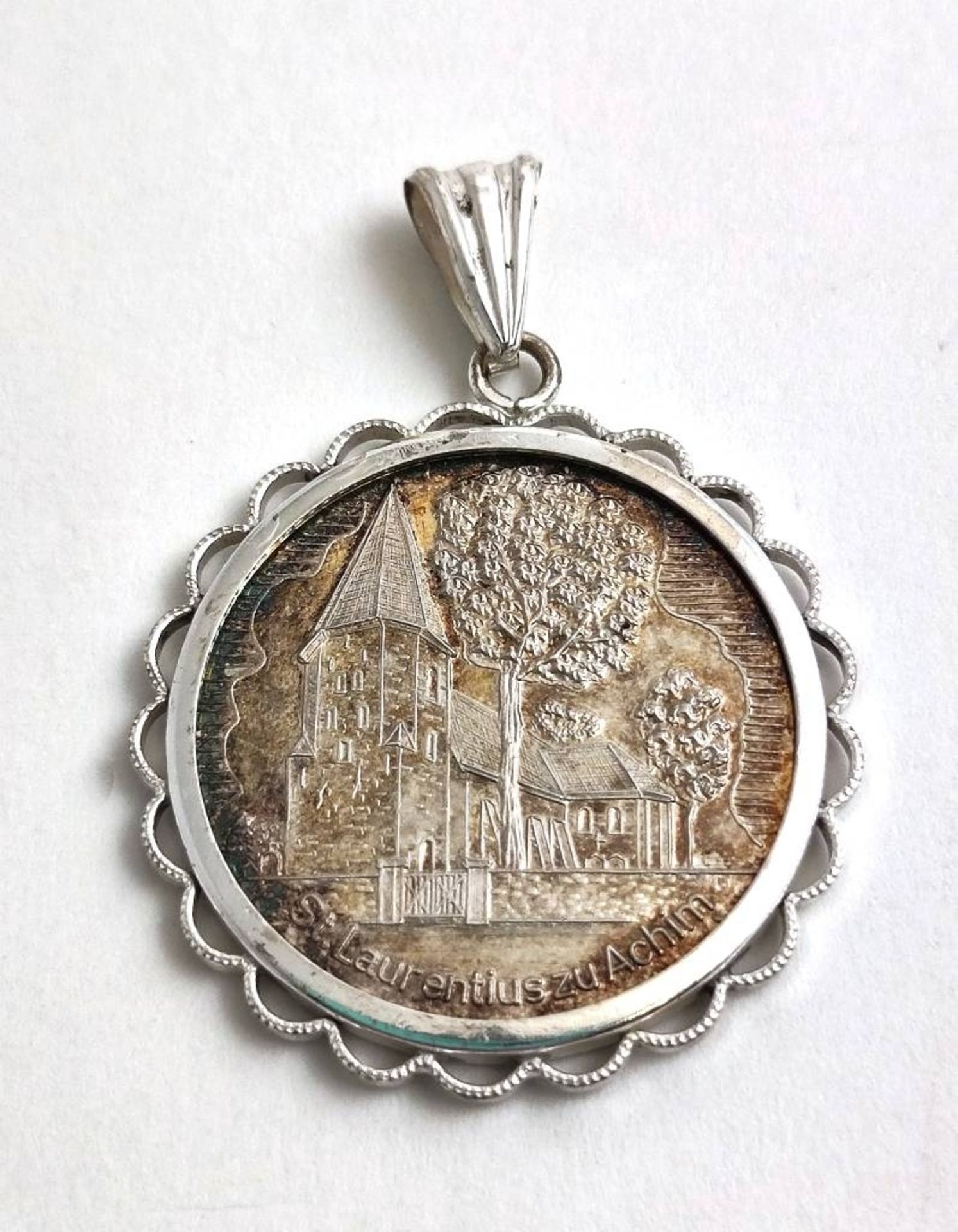 Seltene 1000er Silber Medaille Bremen Achim - Bild 2 aus 2