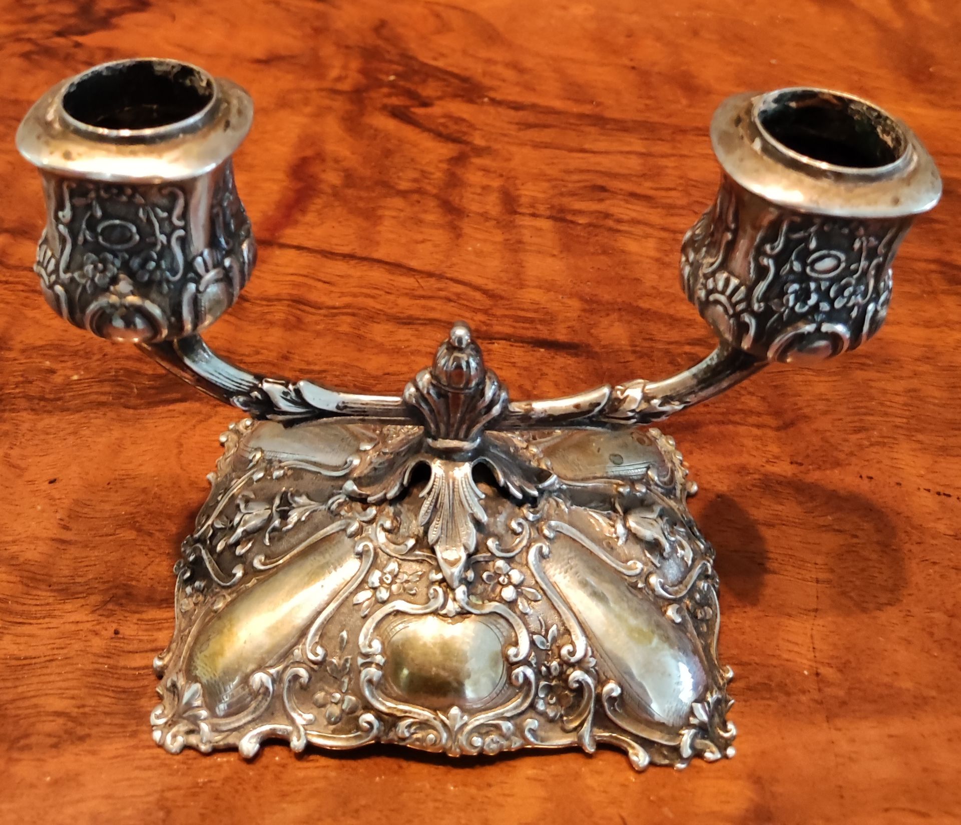 Antiker 800er Silber Kerzenständer - Image 4 of 4