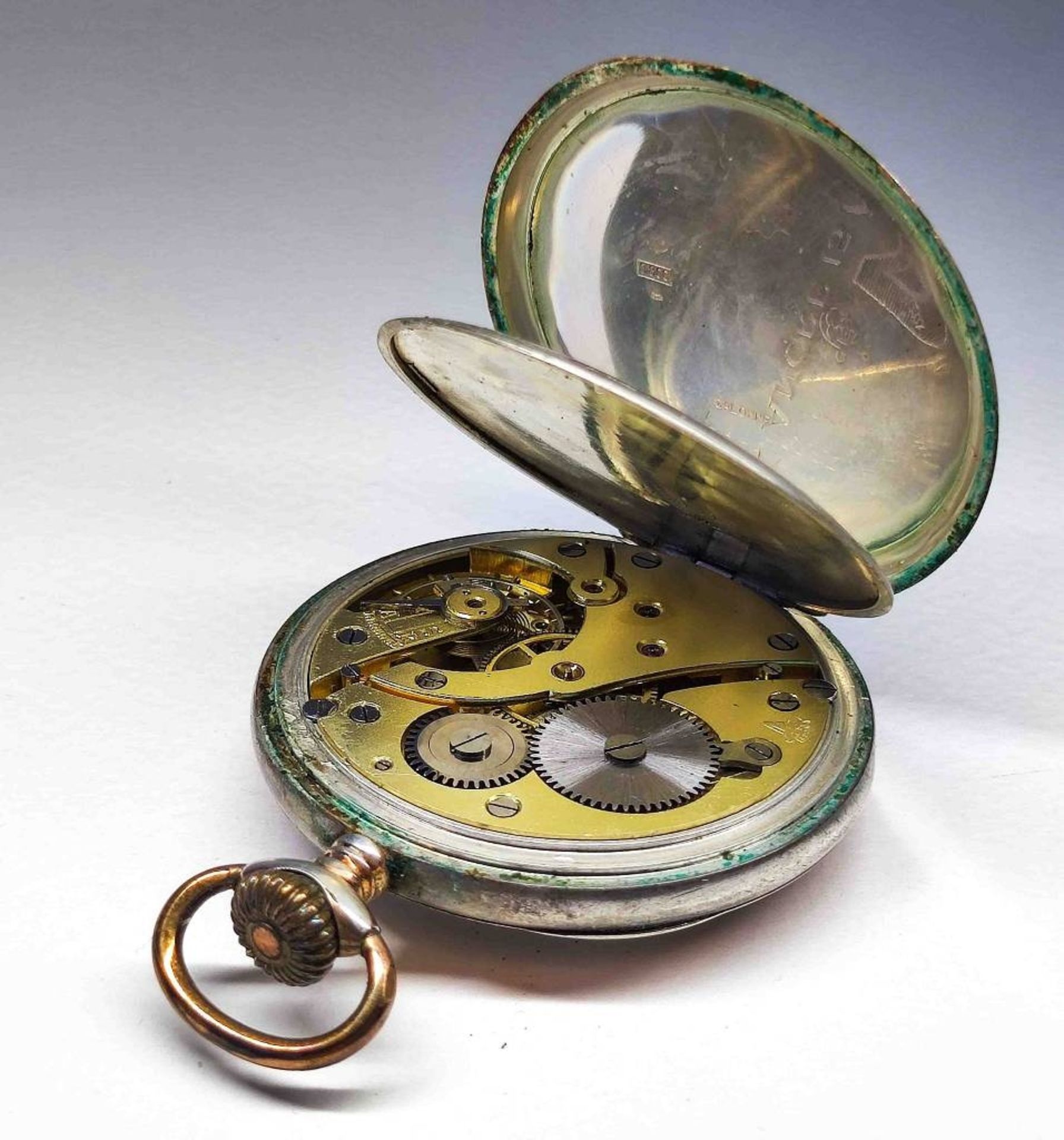 Antike Silber Taschenuhr + Schutzhülle - Image 3 of 5