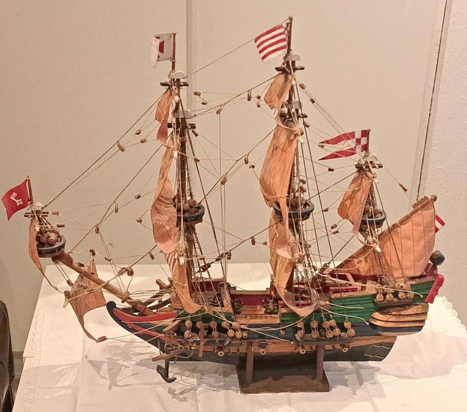 Großes Bremen Segelschiff Standmodell - Image 4 of 5