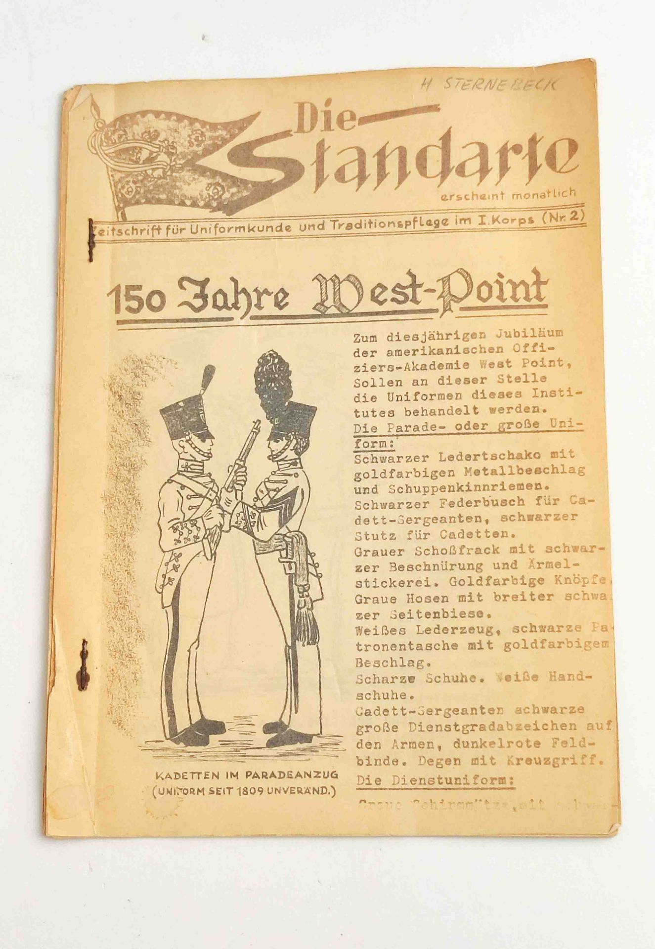 Militär Heft Die Standarte 150 Jahre West-Point - Image 3 of 3