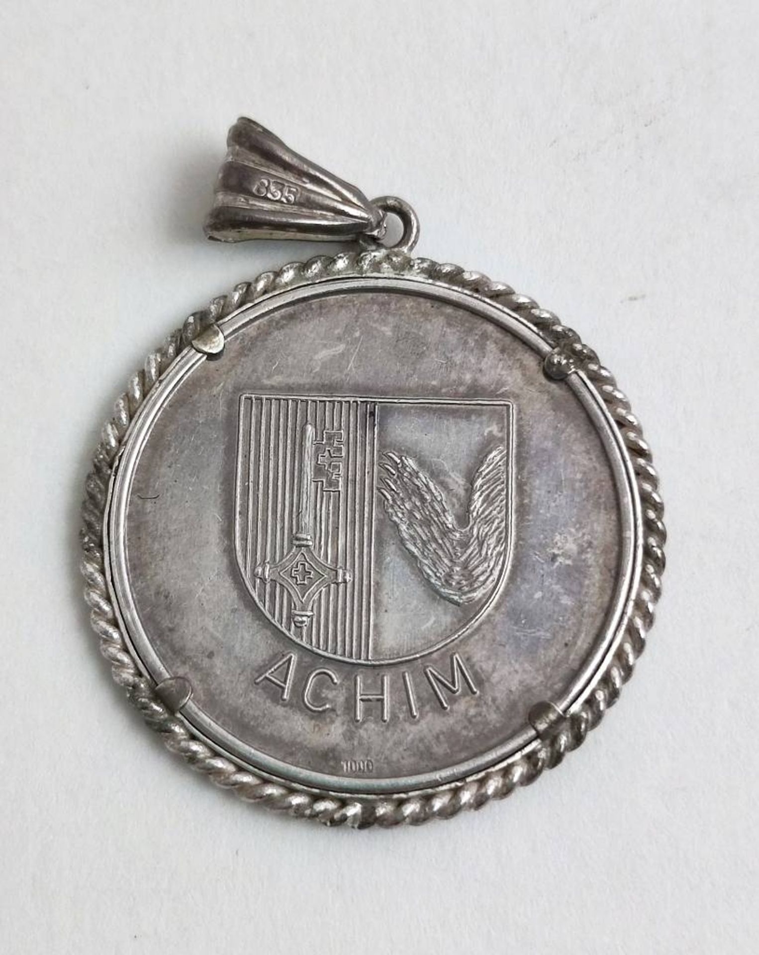 1000er Silber Medaille Achim Anhänger