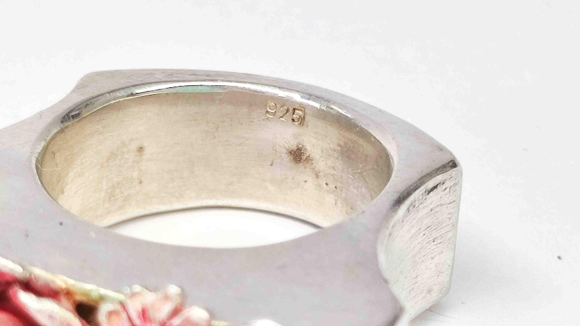 Unikat Emaille Rosen Ring - Bild 3 aus 4