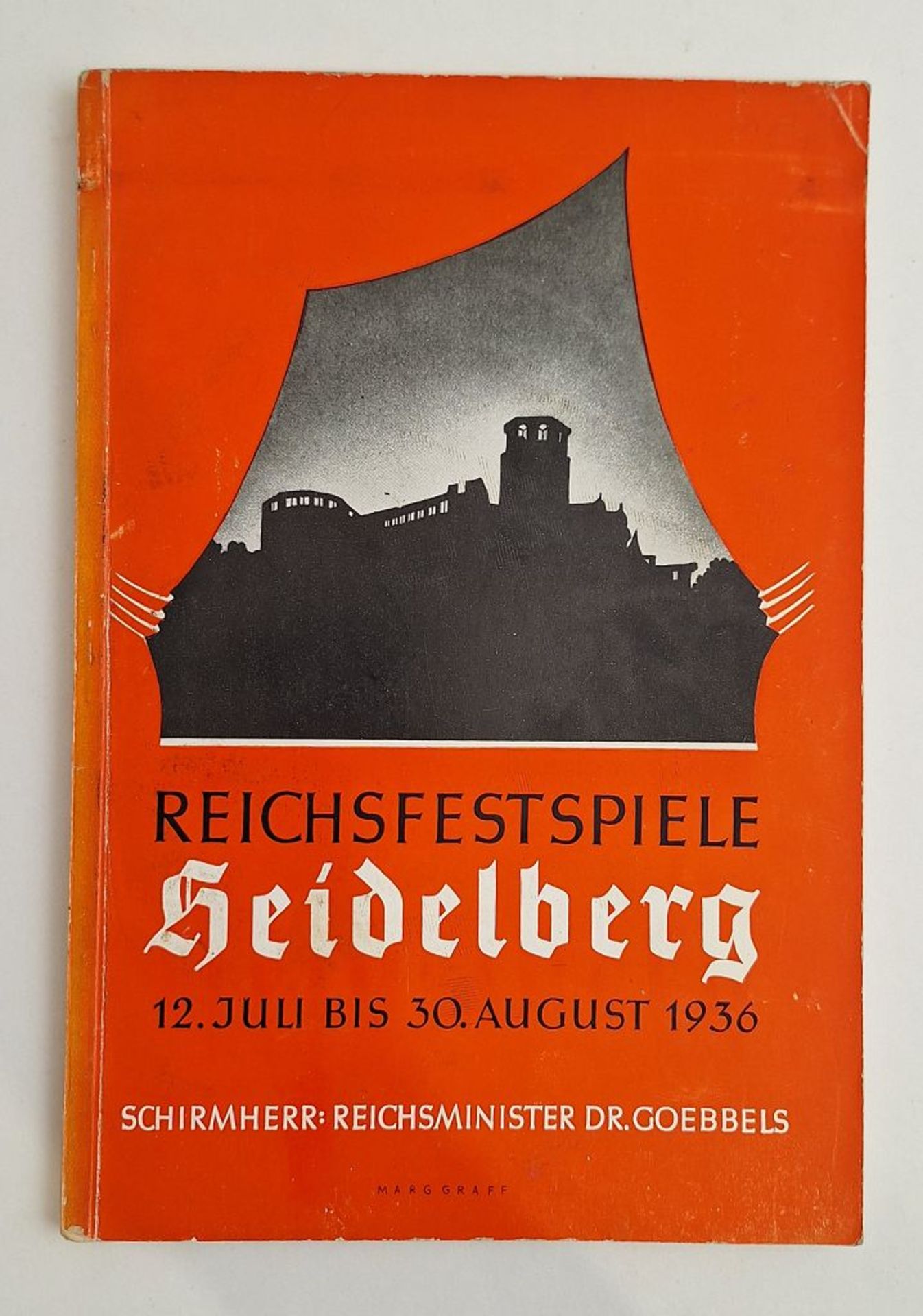 WKII Antikes Programmheft Reichsfestspiele Heidelberg 1936