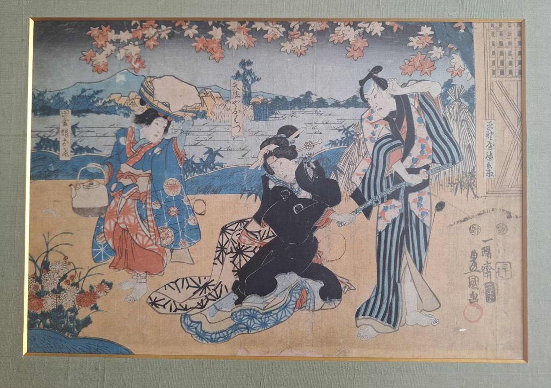 Kunisada Utagawa 1786 - 1865 Farbholzschnitt - Bild 5 aus 9