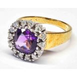 585 14K GG Amethyst Luxus Gold Ring