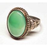 925er Silber Ring + Jade