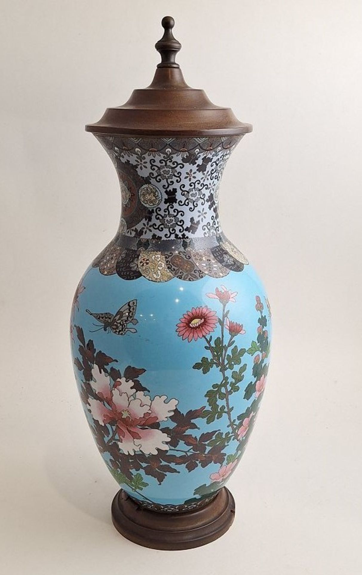 Antike XL Cloisonne Vase - Bild 4 aus 4