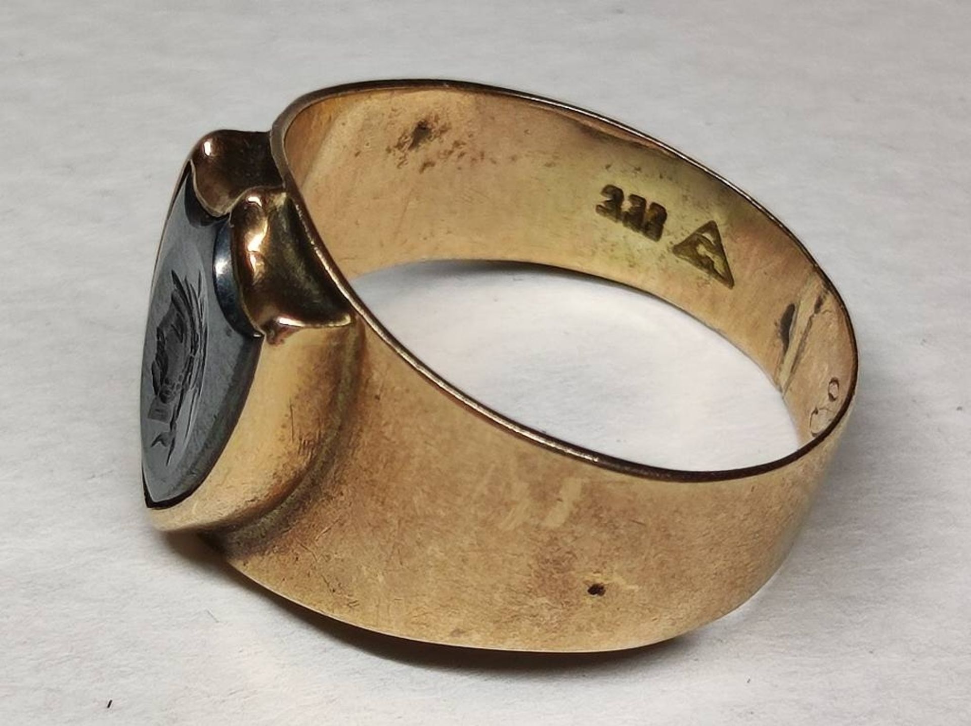 333er GG 8K Wappen Ring - Image 3 of 3