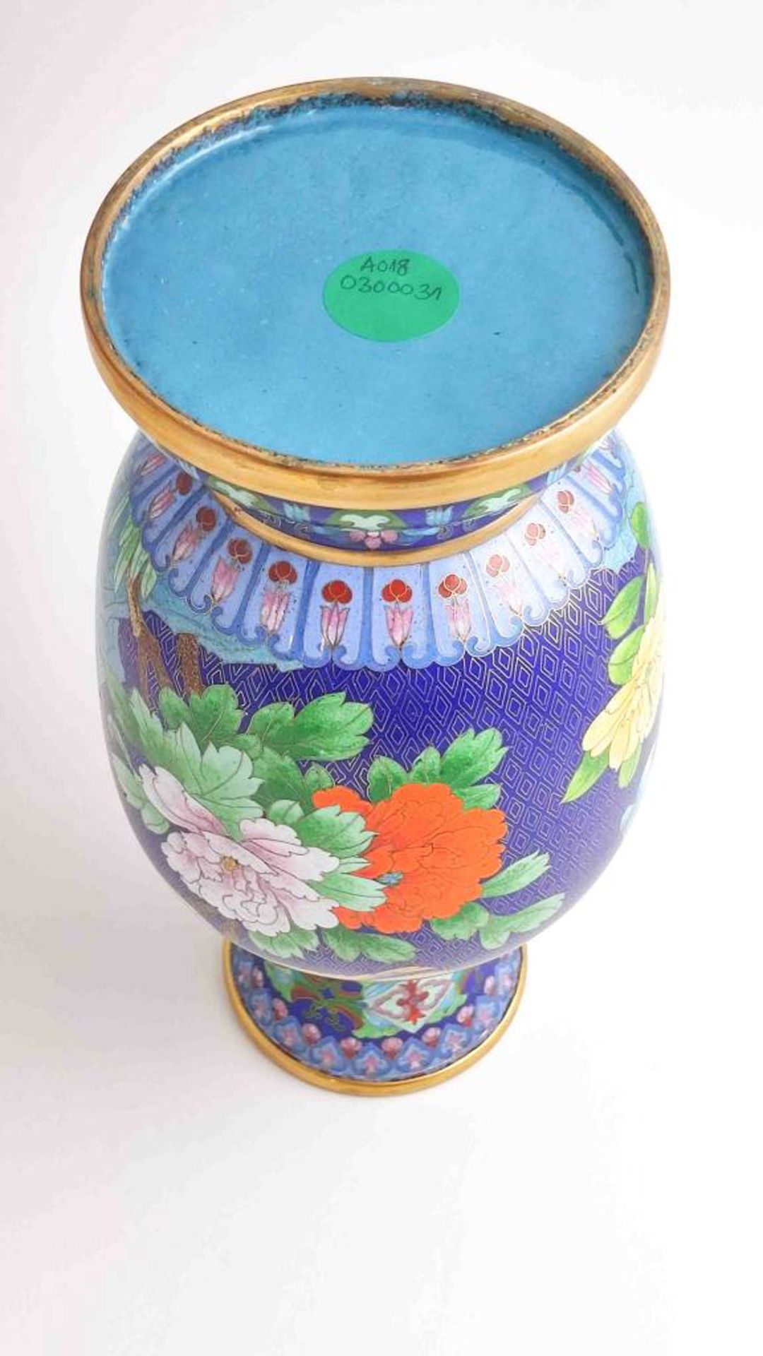 XL Cloisonné Vase - Bild 3 aus 4