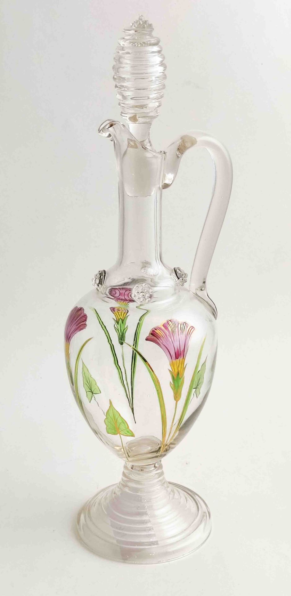 Antike Jugendstil Glas Karaffe