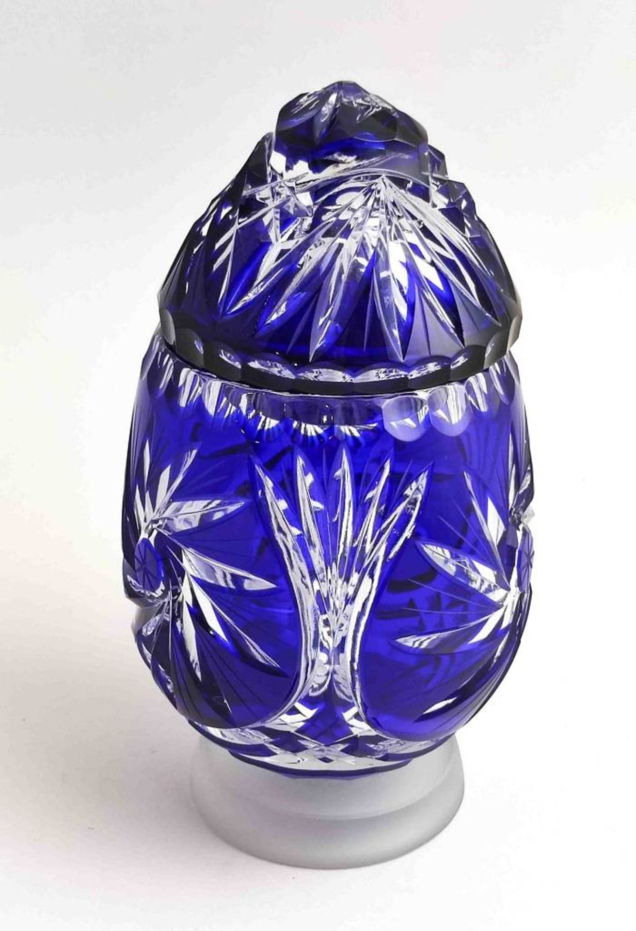 Glasdeckelvase