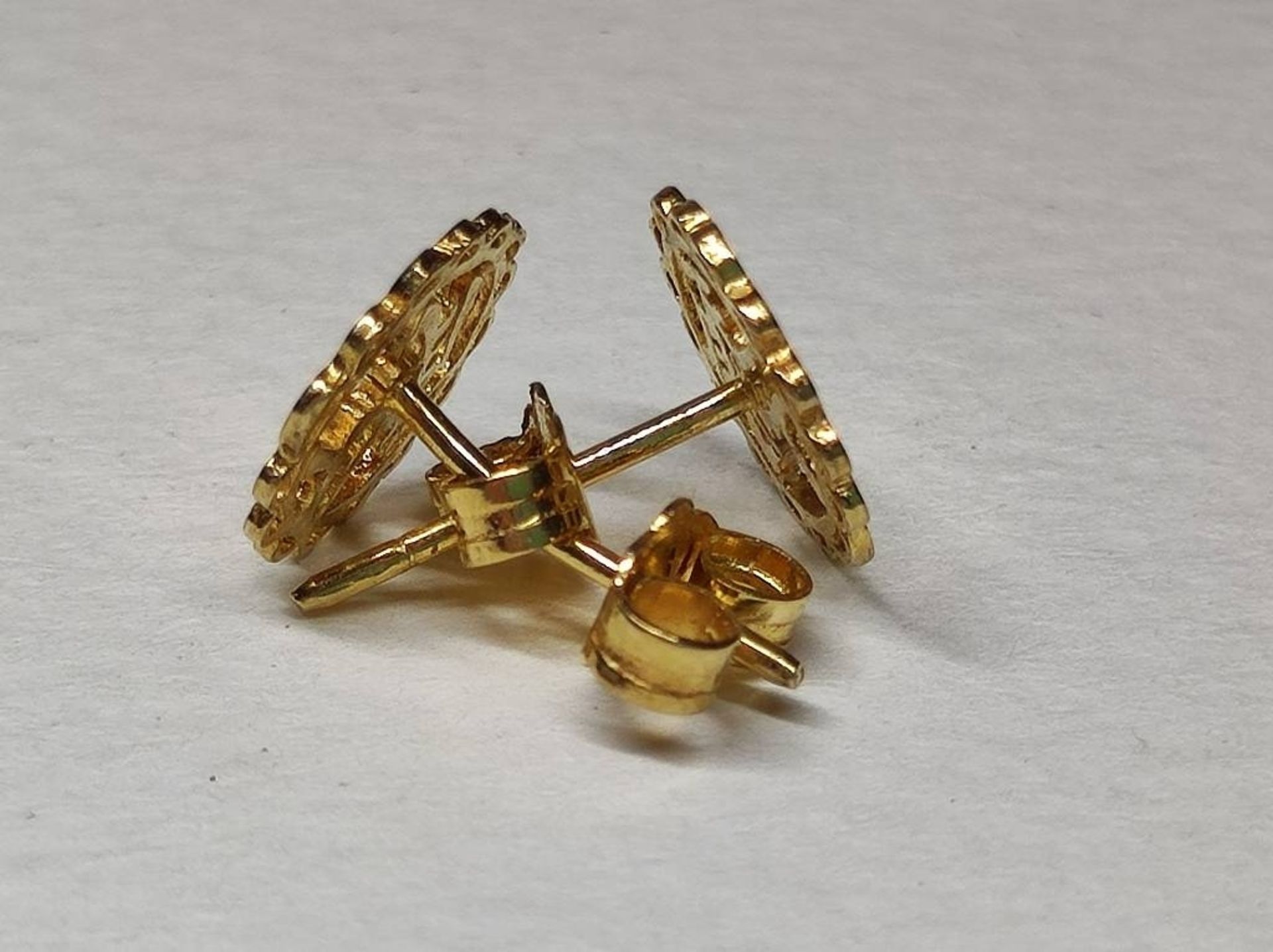 585 GG 14K Gold Ohrstecker - Bild 2 aus 2