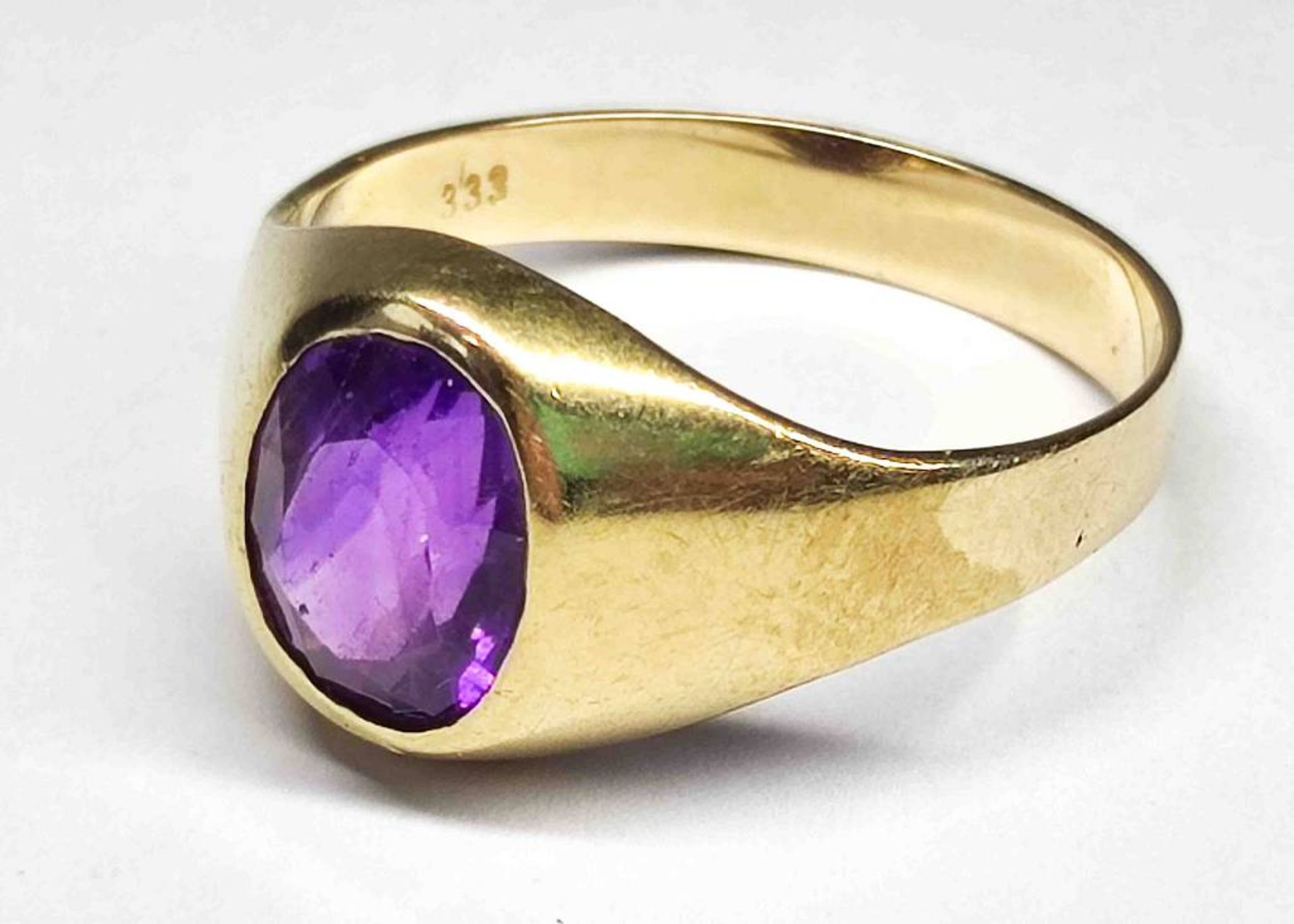 Antiker 333er GG Amethyst Ring - Image 3 of 3