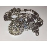 Massive 925er Silber Designer Kette