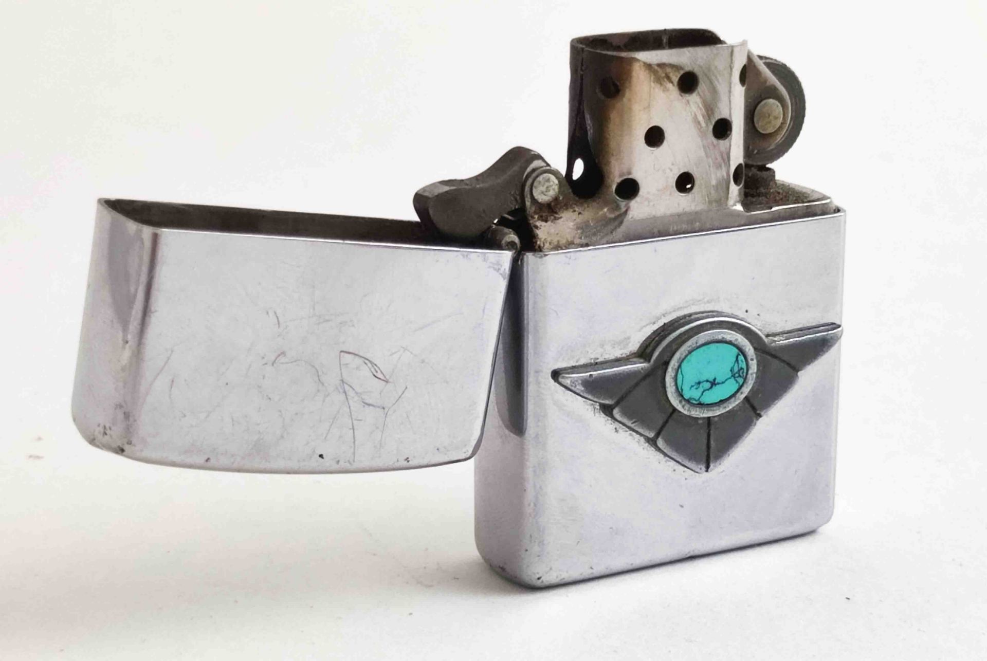 Orig, Zippo + Schmuckstein Türkis - Image 4 of 4