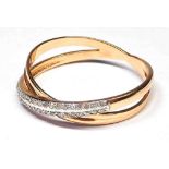 585 14K RG Gold Ring Diamanten