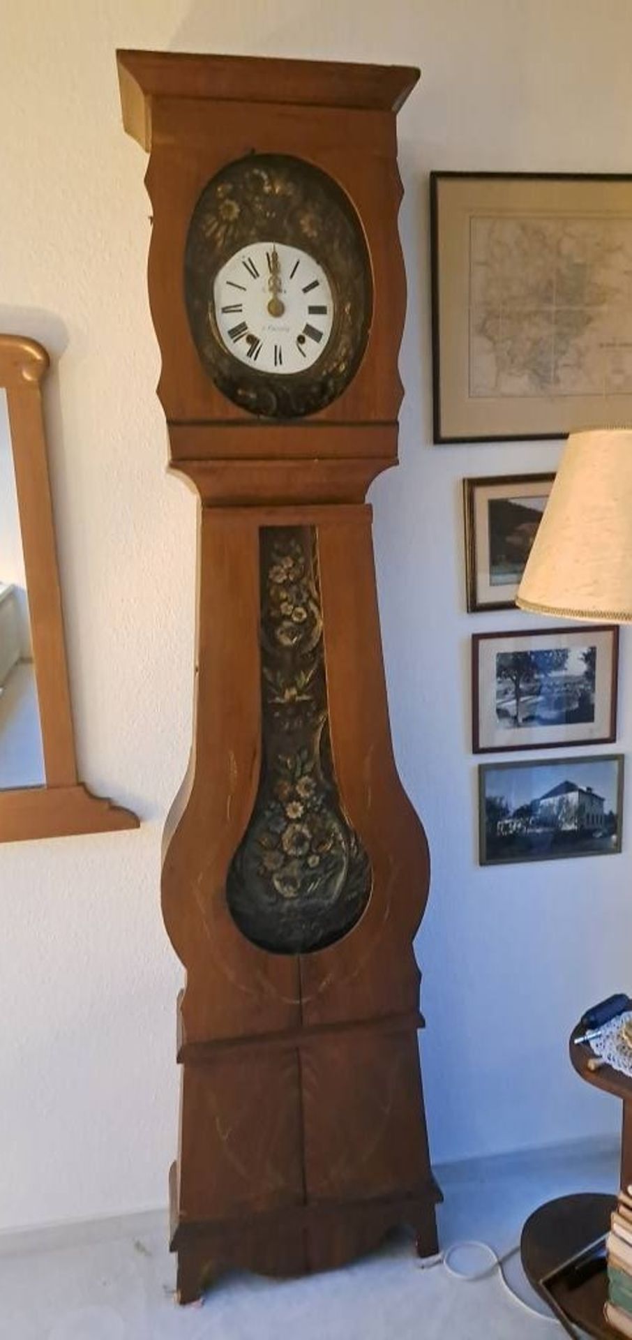 Antike französische Empire Comtoise Uhr