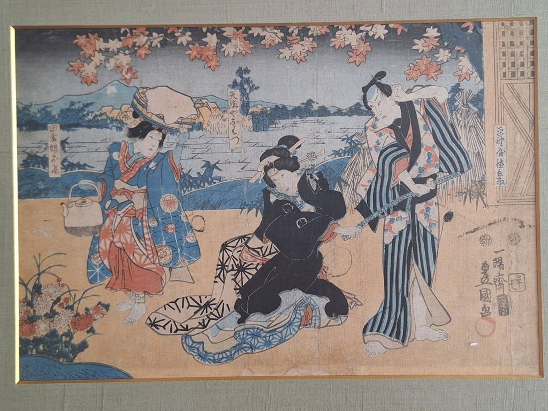 Kunisada Utagawa 1786 - 1865 Farbholzschnitt - Bild 3 aus 9