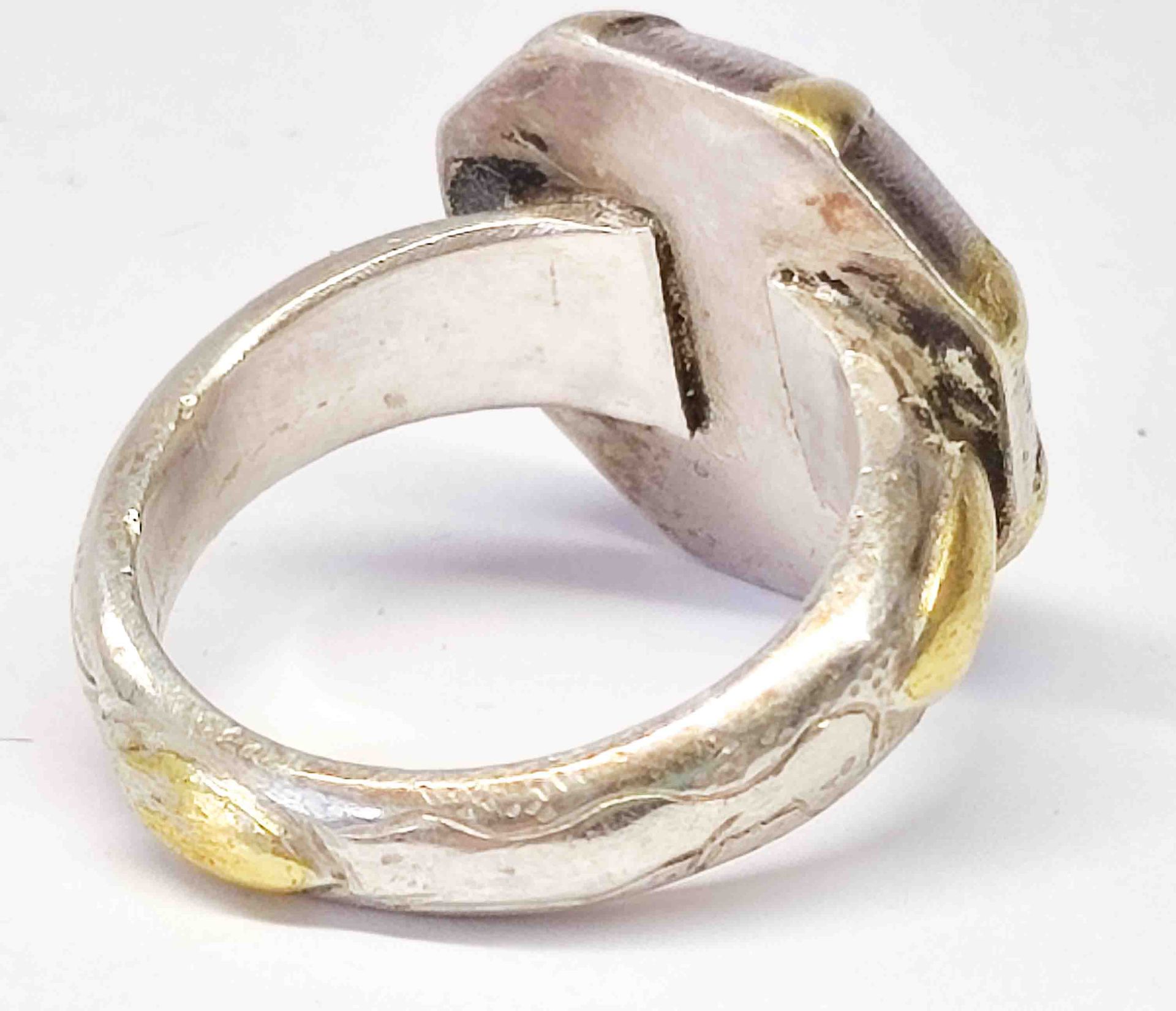 Massiver antiker Silber Ring - Image 2 of 2