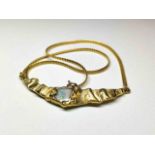 585 GG 14k Gold Collier Opal im Muttergestein