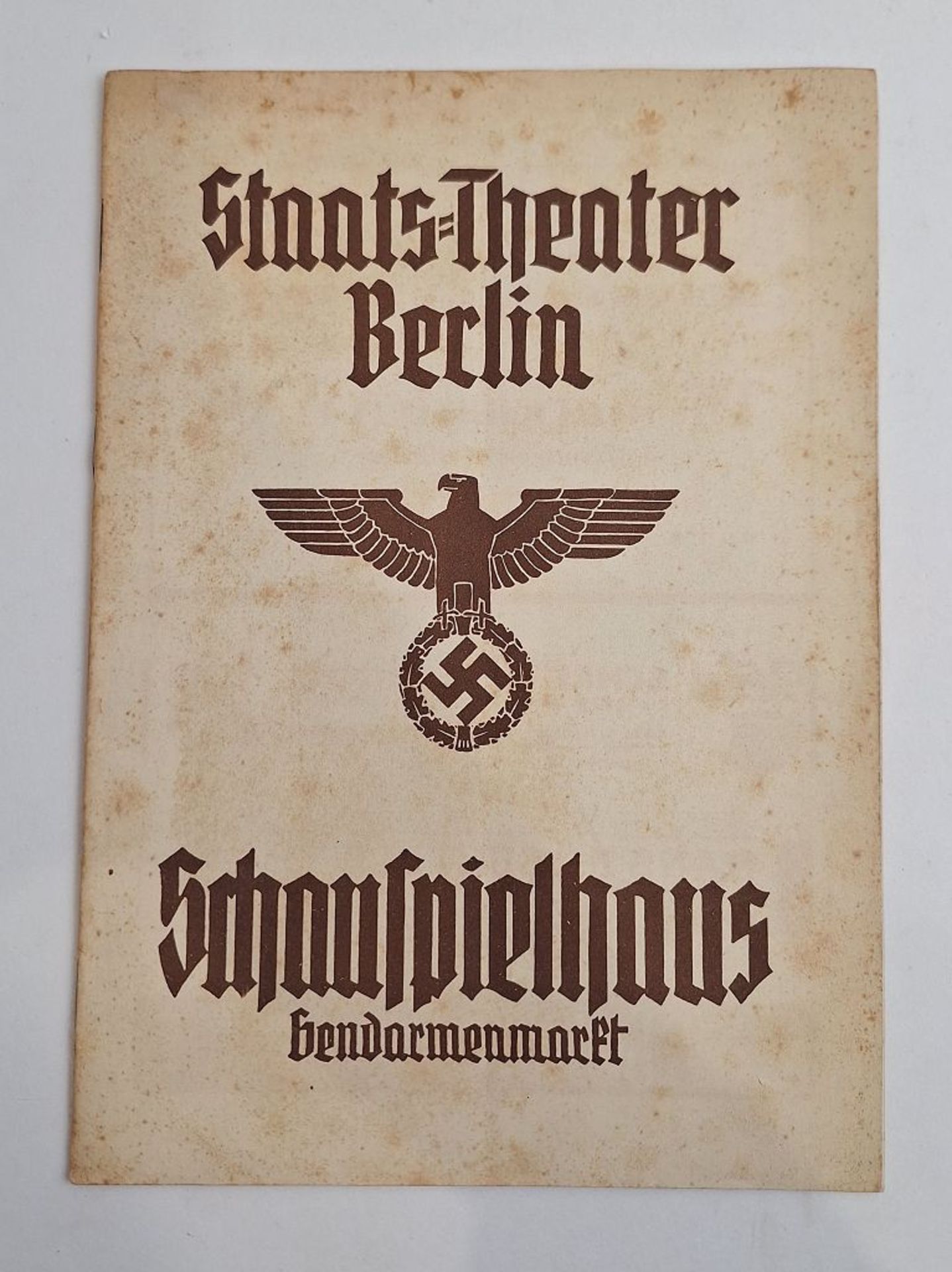 WKII Programmheft Staatstheater Berlin Schauspielhaus 1939